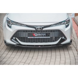 Накладка сплиттер на передний бампер Вар2 на Toyota Corolla XII Hatchback / Touring Sports